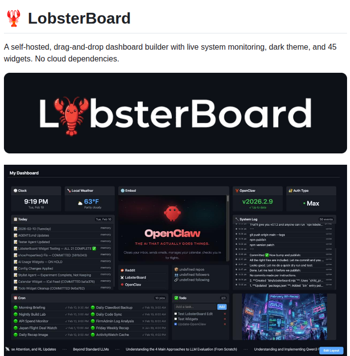 LobsterBoard