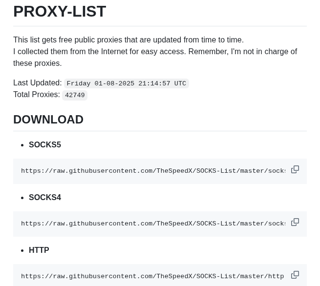 PROXY-List