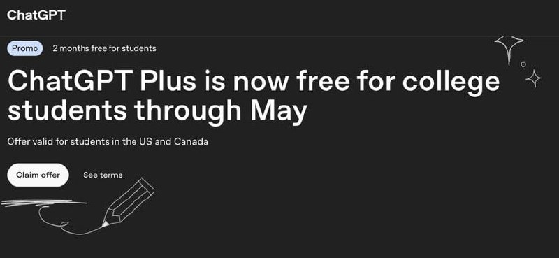 В мае все студенты могут получить бесплатную подписку ChatGPT Plus на 2 месяца