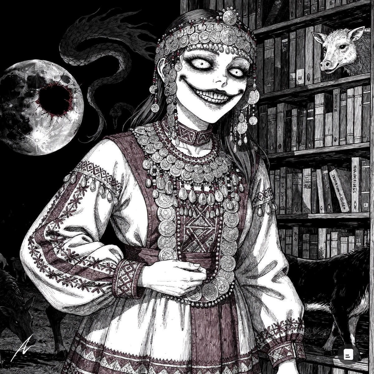 Кстати, заметил что художники обходят стороной тему нечисти чувашской мифологии, несмотря на её...