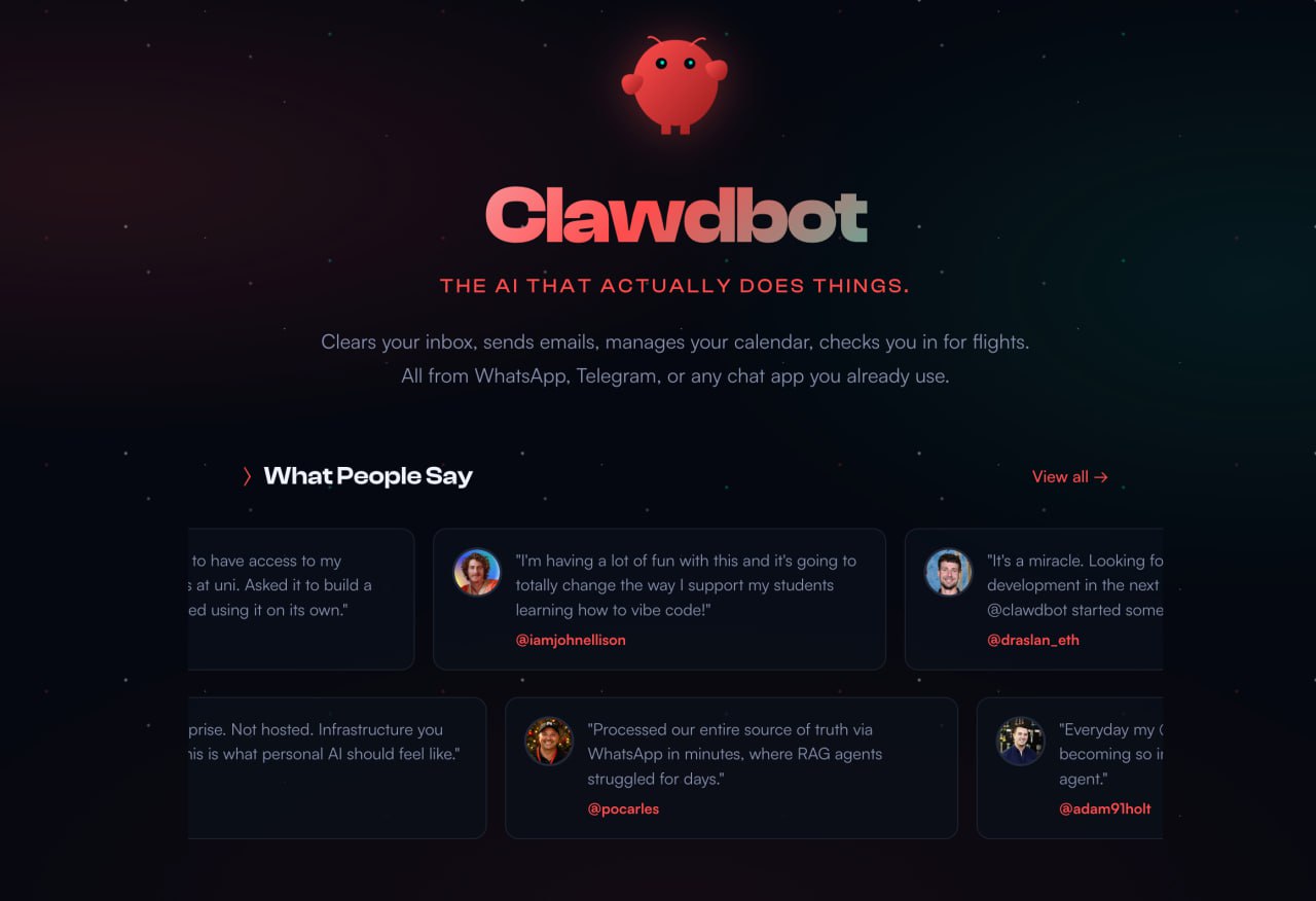 Очень сильно завирусился проект ИИ-ассистента Clawdbot,с открытым исходным кодом, который...