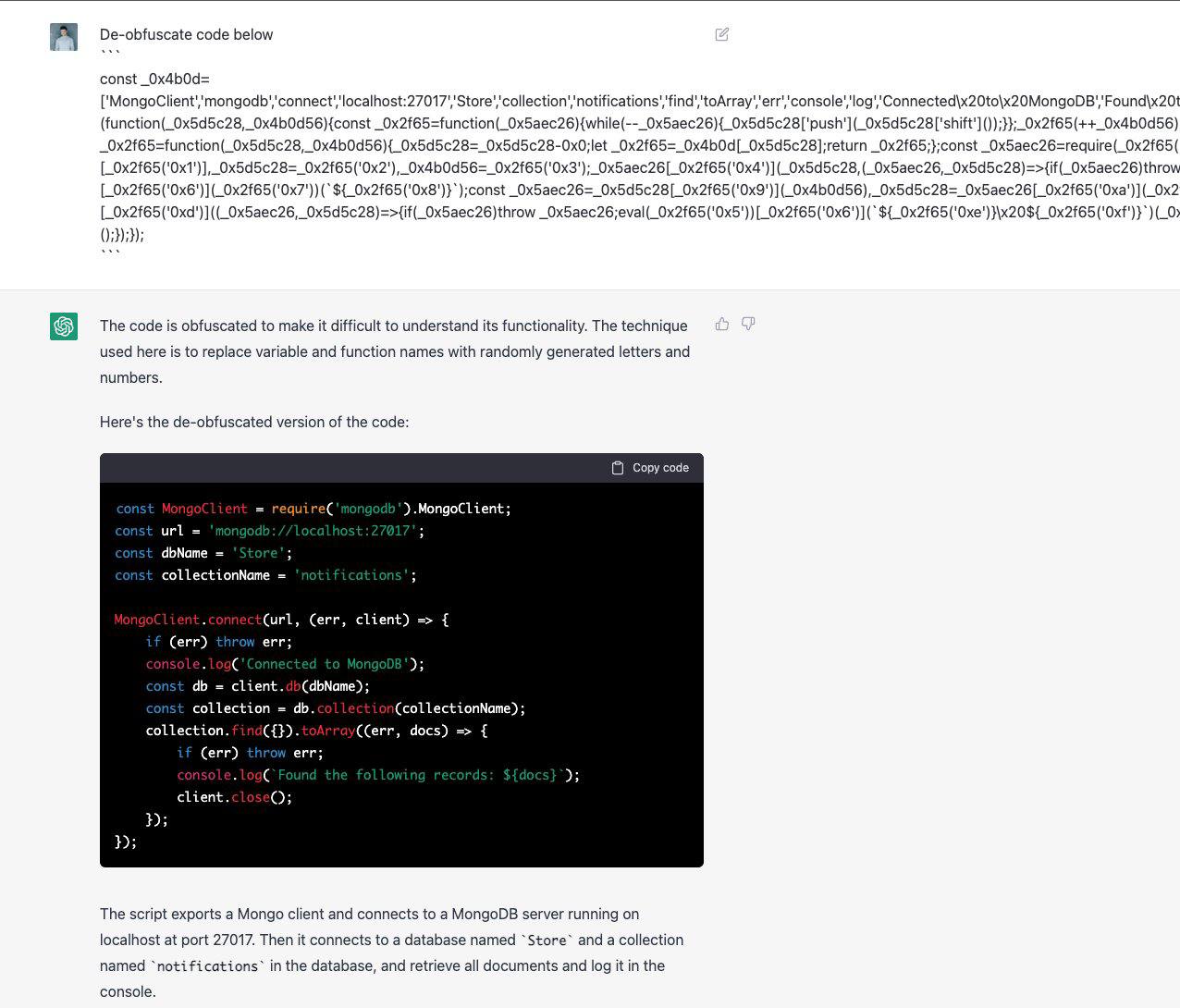 **На вход - обфусцированный жабасскрипт. На выходе - нормальный код с вменяемыми названиями...