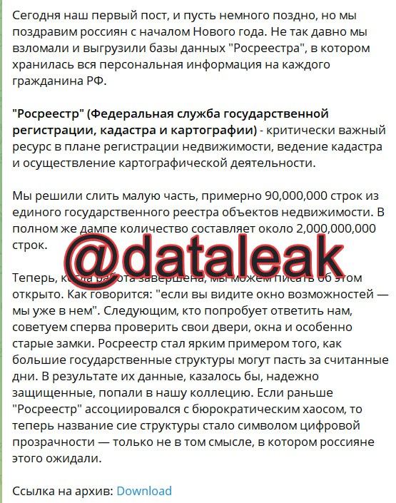 Пост из Telegram